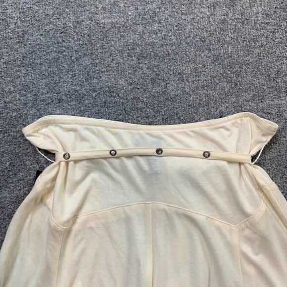 Hurley Skirt Womens XS Extra Small Ivory Pull On Grommet Belt Flowy Lightweight - Picture 9 of 13